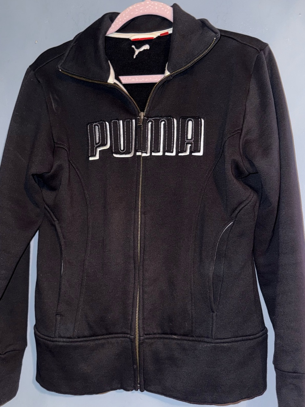 Puma Black Full Zip Athletic Jacket Size Small